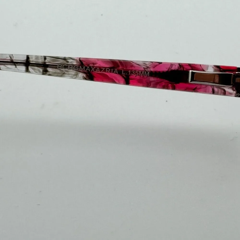 BCBG Maxazria Cat Eye Half Rim Frame Eyeglasses‎ Kana Wine 53 17 135 H13415
